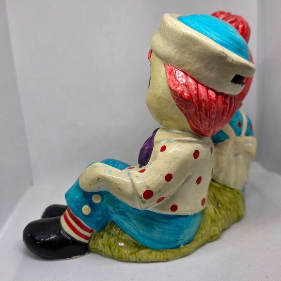 Vintage Raggedy Ann & Andy Piggy Bank "I Love You" 1970s Bobbs-Merrill Co. Korea - Picture 15 of 16